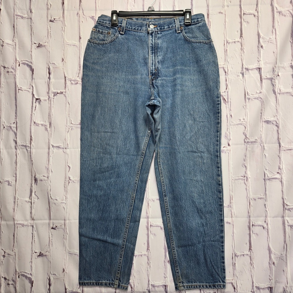 Levis 550 Womens Vintage Relaxed Fit Tapered Leg Jeans Medium Wash Size 14 MIS S